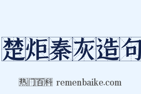 楚炬秦灰造句是什么意思的图片